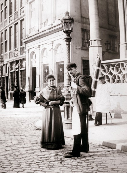 People of Brussels, 1898.Artist: James Batkin