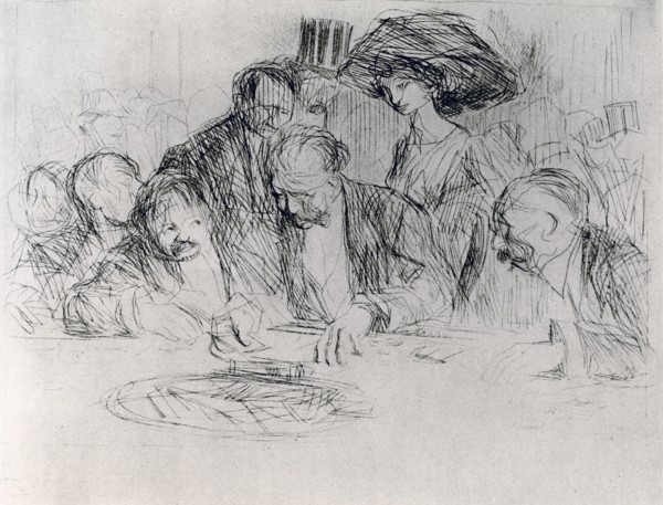 'At the Gambling Table', 1925.Artist: Jean Louis Forain