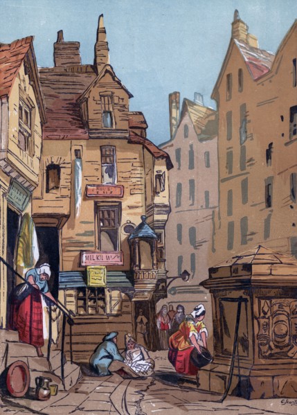 The house of John Knox, Edinburgh, 19th century.Artist: Edwin Jewitt
