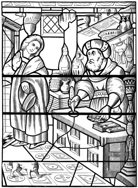 Legend of the Jew of Rue des Billettes, Paris, piercing holy wafer with his knife, 14th century, (18 Artist: Unknown