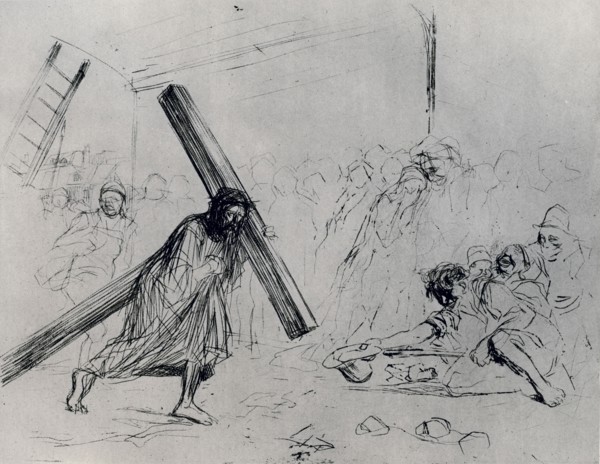 'Christ Carrying the Cross', 1925.Artist: Jean Louis Forain