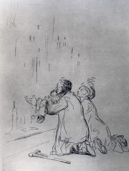 'Entreaty in front of the Cave', 1925.Artist: Jean Louis Forain