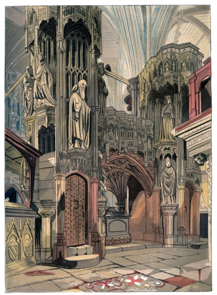 Shrine of Henry V, Westminster Abbey, London, c1850. Artist: Unknown