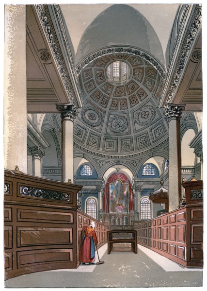 St Stephen's, Walbrook, c1850. Artist: Unknown