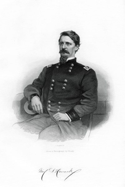 Winfield Scott Hancock , Union general, 1862-1867.Artist: J Rogers