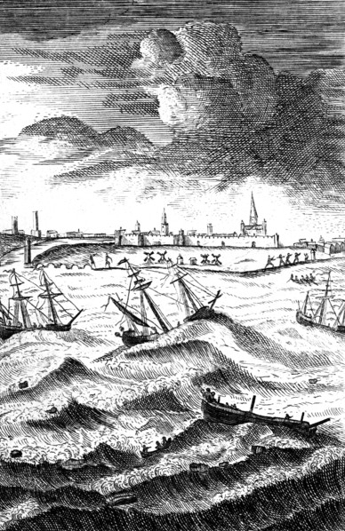 'Robinson Crusoe Shipwrecked at Yarmouth', c1719. Artist: Unknown