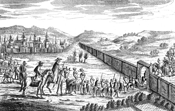'Robinson Crusoe with the Muscovite Caravan', c1719. Artist: Unknown
