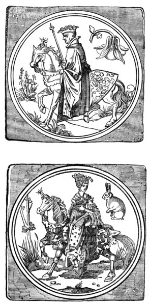 Ancient Playing Cards: King and Queen, (1833). Artist: Unknown