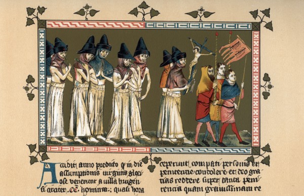 The Flagellants at Doornik in 1349, (1903). Artist: Unknown