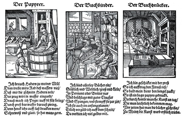 German book manufacture in the 16th century, (1903). Artist: Unknown