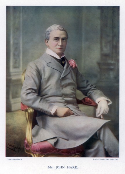 Sir John Hare, English actor and manager of the Garrick Theatre, 1901.Artist: W&D Downey