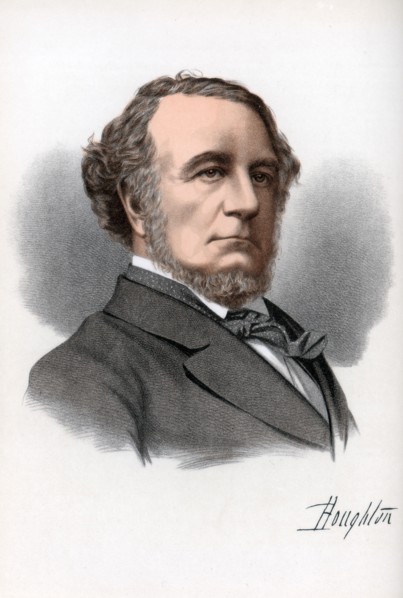 Richard Monckton Milnes, 1st Baron Houghton, English poet and politician, c1890.Artist: Cassell, Petter & Galpin
