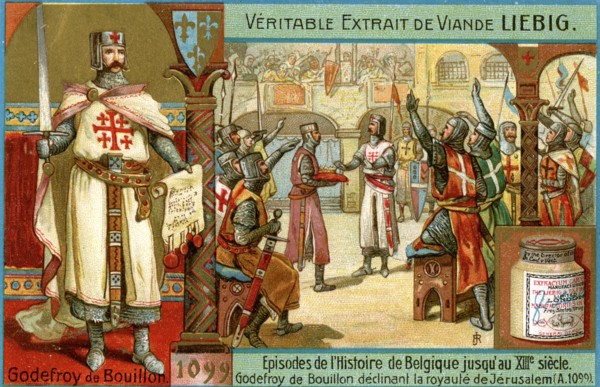 Episodes in the history of Belgium up until the 13th century: Godfrey of Bouillon, (c1900). Artist: Unknown