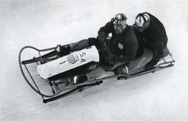 American two man bobsleigh team, German winter olympic games, 1936. Artist: Unknown