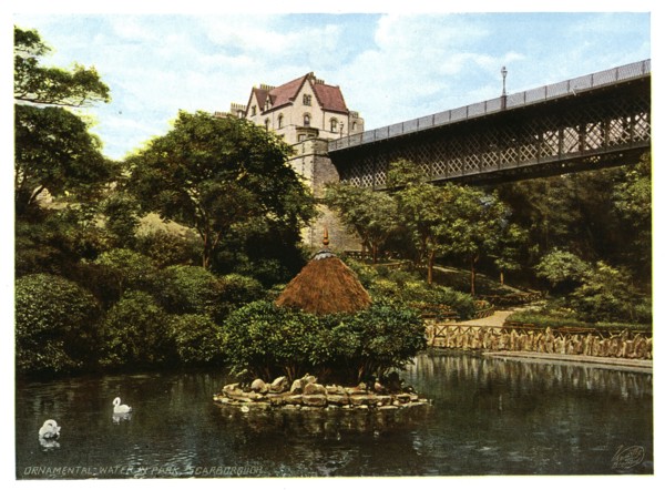 'Ornamental Water in Park, Scarborough', 1901.Artist: Liversidge, Ross & Co