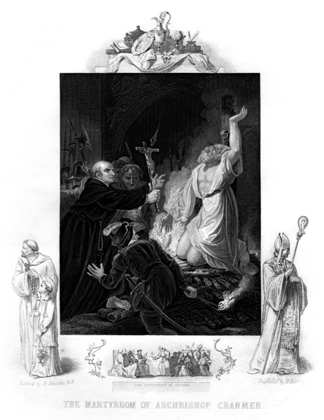 The Martyrdom of Archbishop Cranmer, 1556, (1877). Artist: J Rogers