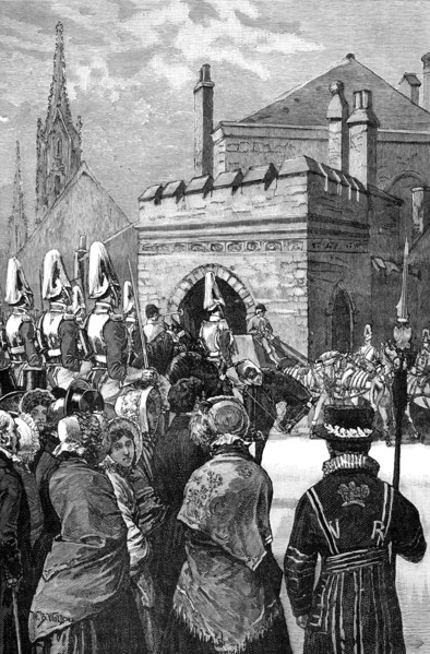 The Queen opening Parliament, 1846, (1900). Artist: Unknown