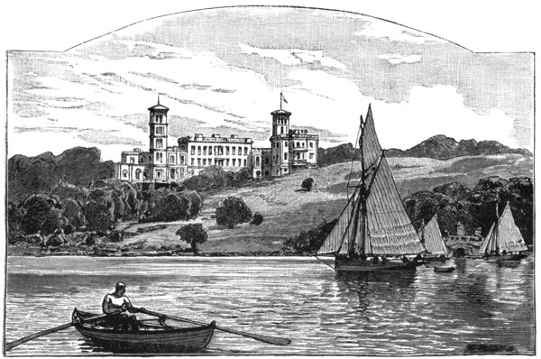 Osborne House from the Solent, East Cowes, Isle of Wight, 1900. Artist: Unknown