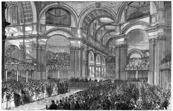 Thanksgiving service in St Paul's Cathedral, London, 1900. Artist: Unknown