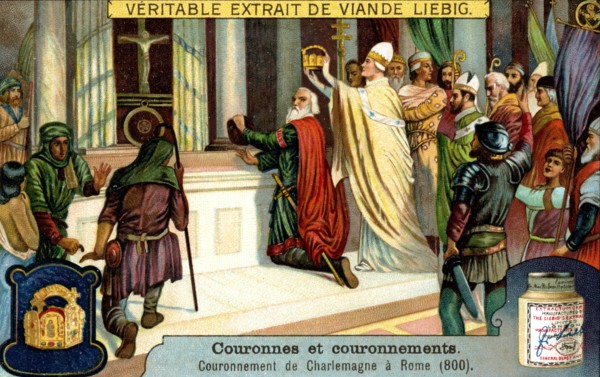 The Crowning of Charlemagne in Rome 800, (c1900). Artist: Unknown