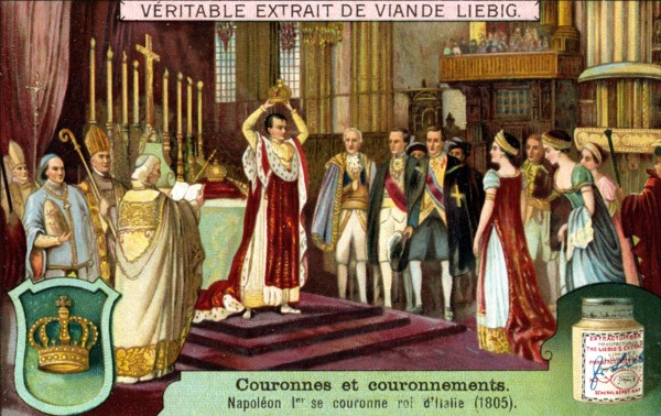 Napoleon I crowns himself King of Italy in 1805, (c1900). Artist: Unknown