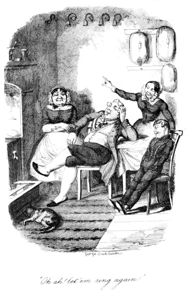 'Oh ah! let'em ring again!', c1840s.Artist: George Cruikshank