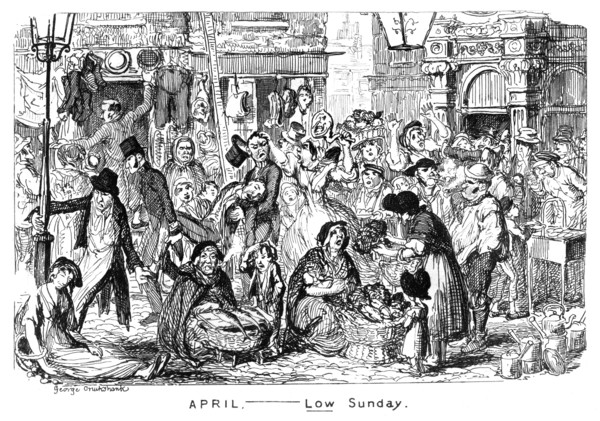 'April - Low Sunday', 19th century.Artist: George Cruikshank