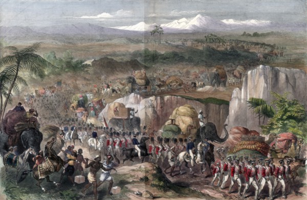 March of troops in India, 1848. Artist: Unknown