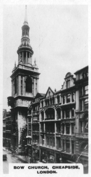 Bow Church, Cheapside, London, c1920s. Artist: Unknown