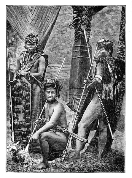 A group of Dyaks, c1900. Artist: Unknown