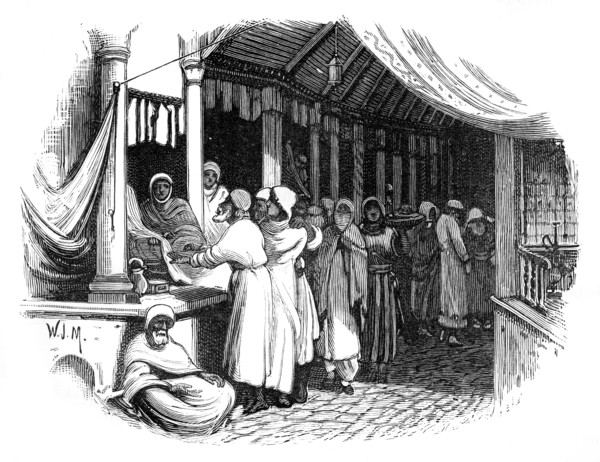 Bazaar in Constantinople, c1888. Artist: Unknown