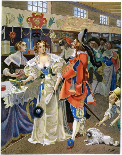 Les Galeries de Bois during the reign of Louis XIII, 17th century, c1870-1950. Artist: Ferdinand Sigismund Bac