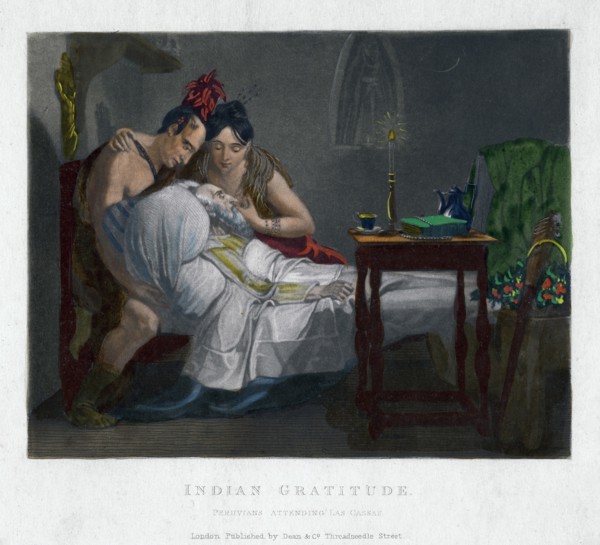 'Indian Gratitude - Peruvians attending Las Cassas', (19th century). Artist: Unknown