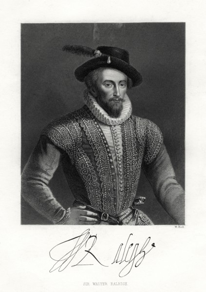 Sir Walter Raleigh, 19th century. Artist: W Holl