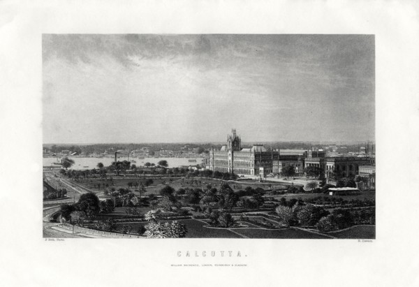 Calcutta, capital of the Indian state of West Bengal, India, 19th century. Artist: R Dawson