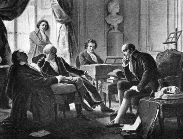 Ludwig van Beethoven and his friends, (1770-1827), German composer, 1909. Artist: Unknown