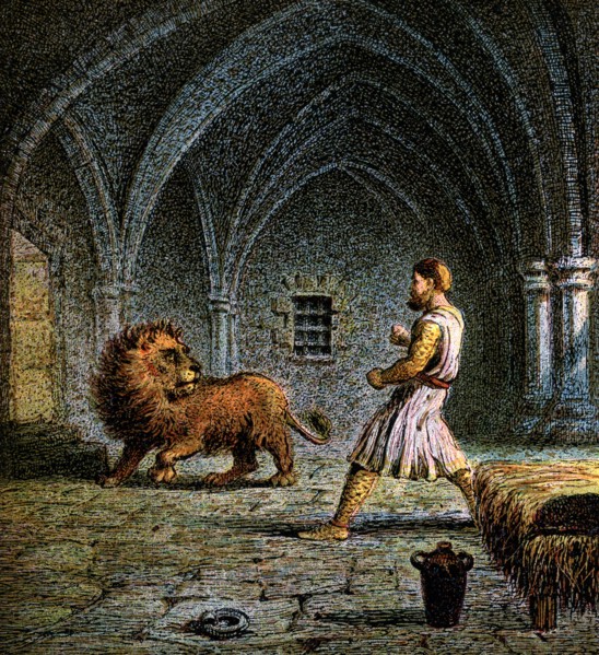 'Richard The First And A Lion', 12th century, (c1850). Artist: Unknown