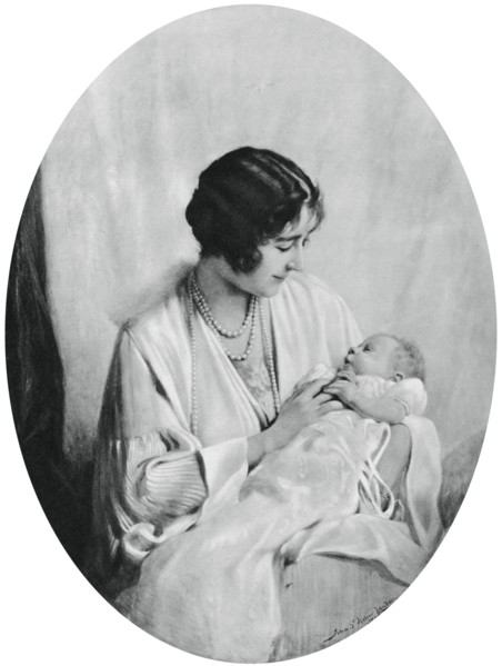 Queen Elizabeth with Princess Elizabeth in 1926, (1937).  Creator: John Saint-Helier Lander.