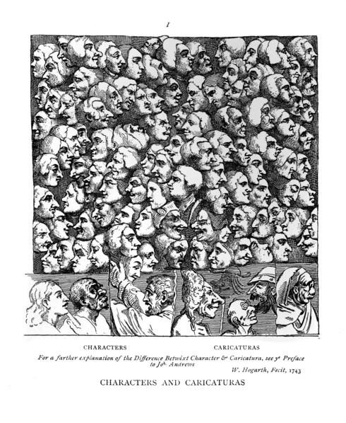'Characters and Caricaturas', 1743. Artist: William Hogarth