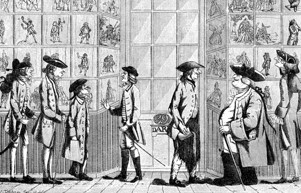 'The Macaroni Print Shop', 1772. Artist: Unknown
