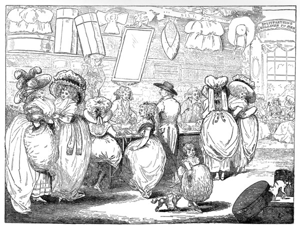 'A Milliner's Shop', 1787. Artist: Unknown