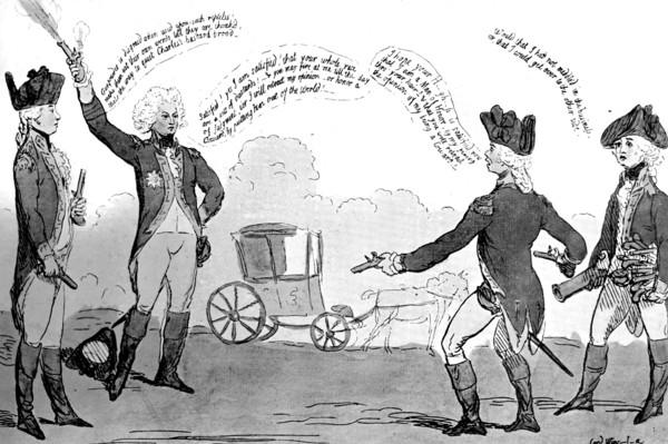 'A Prince and a Poltroon', 1789. Artist: Unknown