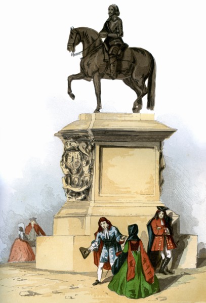 Statue of Charles I, Charing Cross, London, c1850. Artist: Unknown