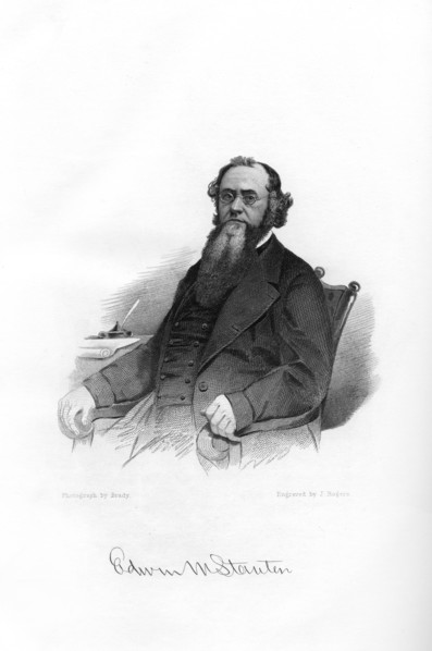 Edwin McMasters Stanton, American lawyer, politician, 1862-1867. Artist: Brady