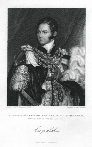 Prince Leopold of Saxe-Coburg-Saalfeld, 1831.Artist: J Thomson