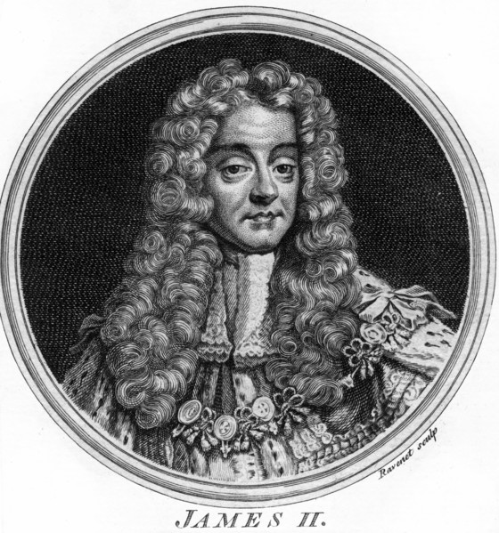 King James II of England.Artist: Ravenet