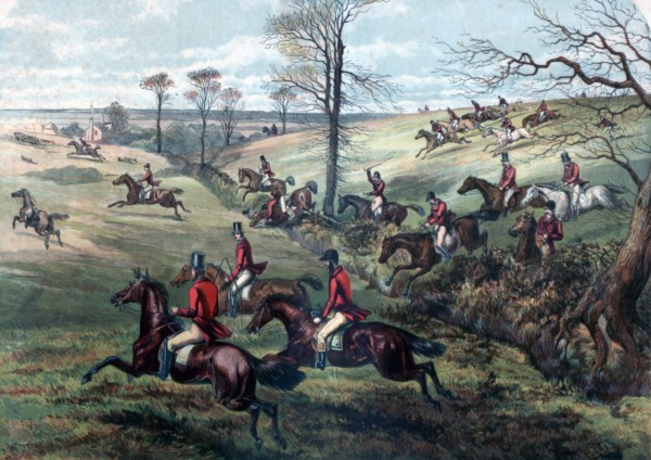 'Full Cry, Fox Hunting', 19th century. Artist: Unknown