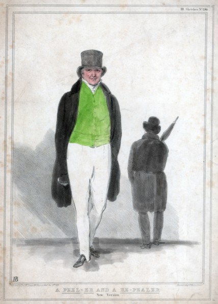 'A Peel-er and a Re-pealer', 1833. Creator: Alfred Ducôte.