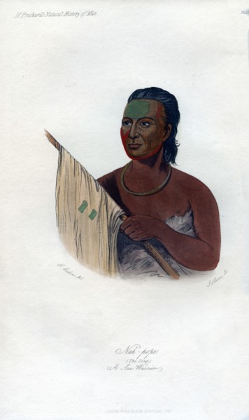 'Nah-Pope (The Soup), A Sac Warrior', 1848.Artist: Harris