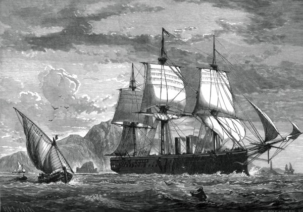 H M swift cruiser Inconstant, c1880.Artist: WC Watmough